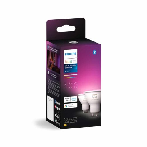 Bombilla Philips HUE White&Color GU10 Pack Doble Zigbee & BT