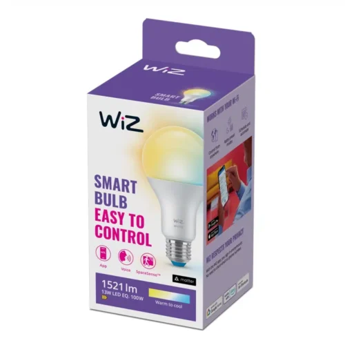 Bombilla WiZ Ambiance Estándar A67 E27 Pack Individual Philips Wifi Con tecnología SpaceSense