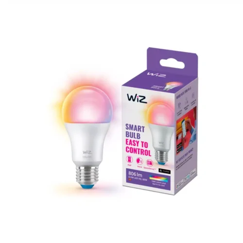 Bombilla WiZ Color Estándar A60 E27 Pack Individual Philips Wifi Con tecnología SpaceSense