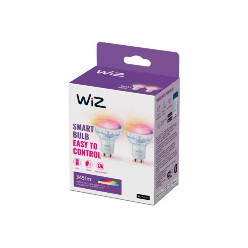 Bombilla WiZ Color Par16 Gu10 Pack Doble Philips Wifi Con tecnología SpaceSense