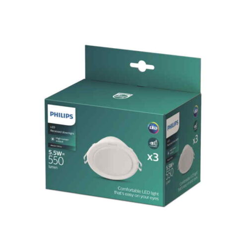 Empotrable LED Meson 5W 4000K Pack Triple Philips