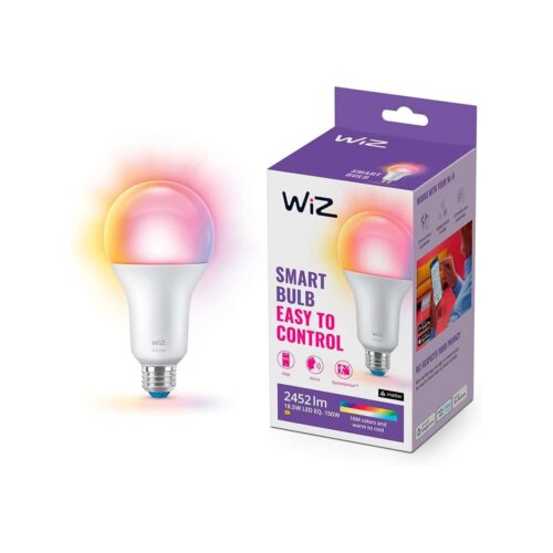 Bombilla WiZ Color Estándar A80 E27 Pack Individual Philips Wifi Con tecnología SpaceSense