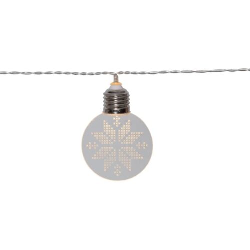 Guirnalda Bolas Luz Navidad Ornament Blanco Led