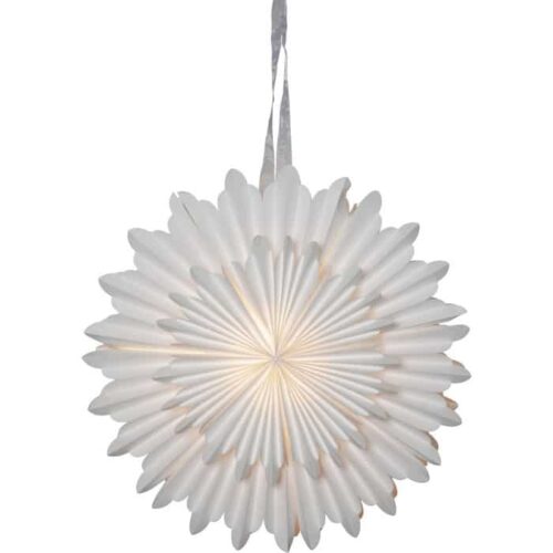 Colgante Techo Flor Crystal Blanco Luces Navidad