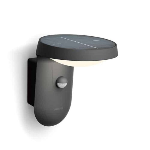 Aplique Pared Tyla Sensor Solar Antracita 2700ºK Philips