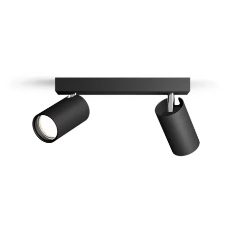 Foco Orientable Idris Negro 2L IP44 Philips