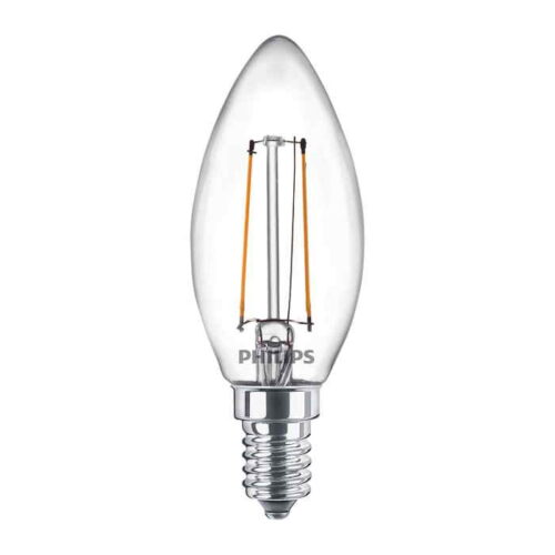 Bombilla Vela Clara LED 470LM E14 (Cálida) Philips