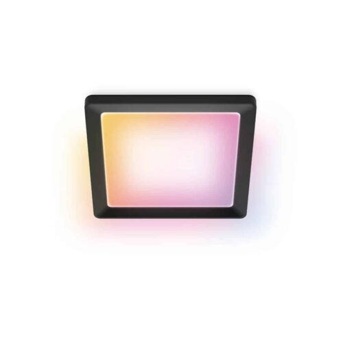 Lámpara Plafón Panel 17w Negro Color Philips WiZ Wifi Con tecnología SpaceSense
