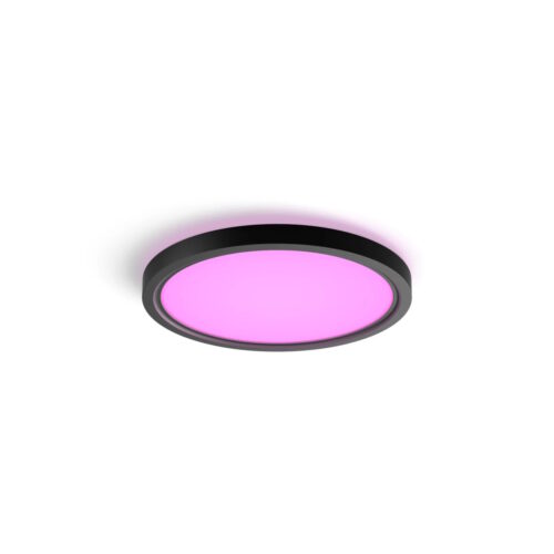 Tento Round S Plafón Philips HUE White & Color Negro Zigbee & BT