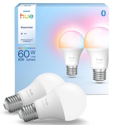 Bombilla Philips HUE Essential White&Color E27 Pack 2 Zigbee & BT