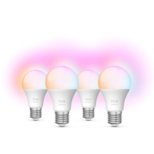 Bombilla Philips HUE Essential White&Color E27 Pack 4 Zigbee & BT
