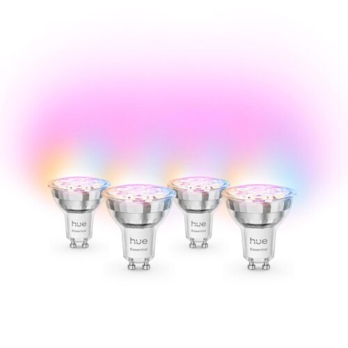Bombilla Philips HUE Essential White&Color GU10 Pack 4 Zigbee & BT