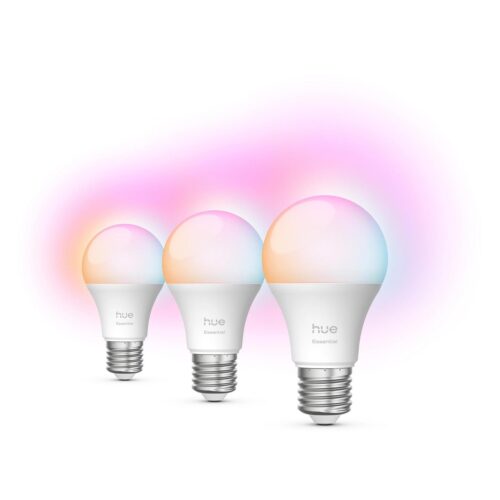 Bombilla Philips HUE Essential White&Color E27 Pack 3 Zigbee & BT