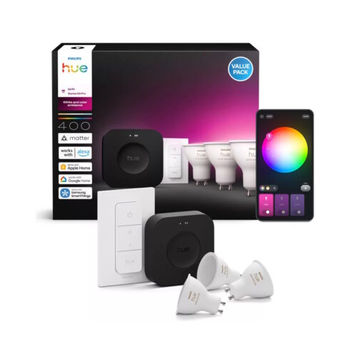 Kit GU-10 HUE Pro Philips Paquete de Inicio W&C Zigbee & BT