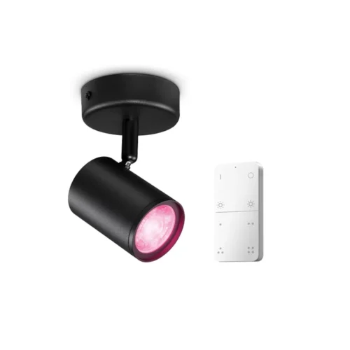 Foco Bos inteligente Negro 1L con mando Philips WiZ Color Wifi Con tecnología SpaceSense
