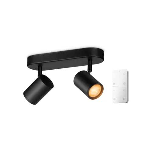 Foco Bos inteligente Negro 2L con mando Philips WiZ Color Wifi Con tecnología SpaceSense