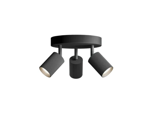 Foco de Techo - Pared Wyatt Negro 3L Redondo Orientable Philips
